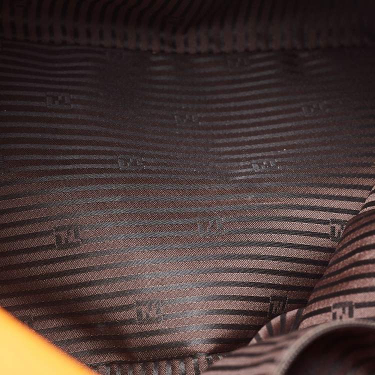 Pre Owned Fendi Orange Leather Large Mama Forever Shoulder Bag