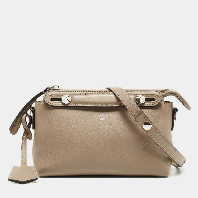مملوكة مسبقًا Fendi Grey Leather Mini By The Way Crossbody Bag