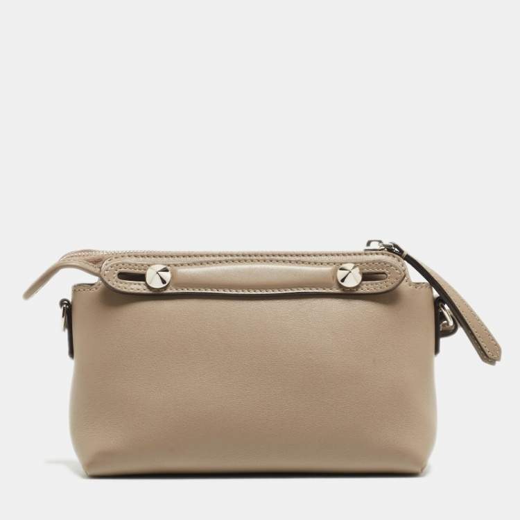 مملوكة مسبقًا Fendi Grey Leather Mini By The Way Crossbody Bag