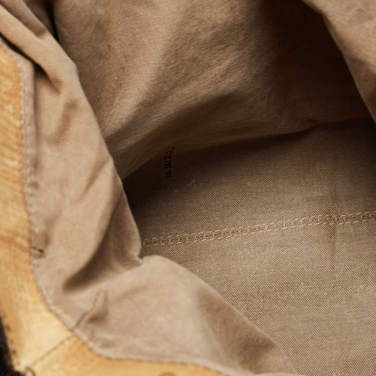 Pre Owned Fendi Tobacco/Beige Zucca Canvas and Leather Small Chef De Jour Bag