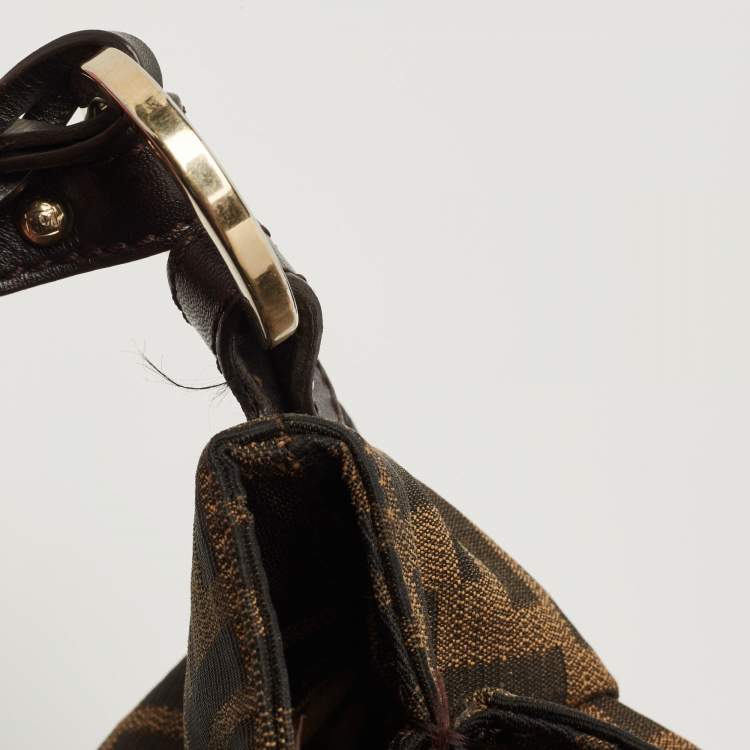 مملوكة مسبقًا Fendi Tobacco Zucca Canvas and Leather Chef Shoulder Bag