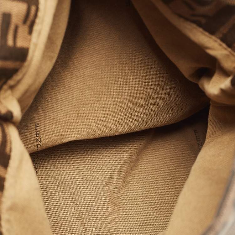 مملوكة مسبقًا Fendi Tobacco Zucca Canvas and Leather Chef Shoulder Bag
