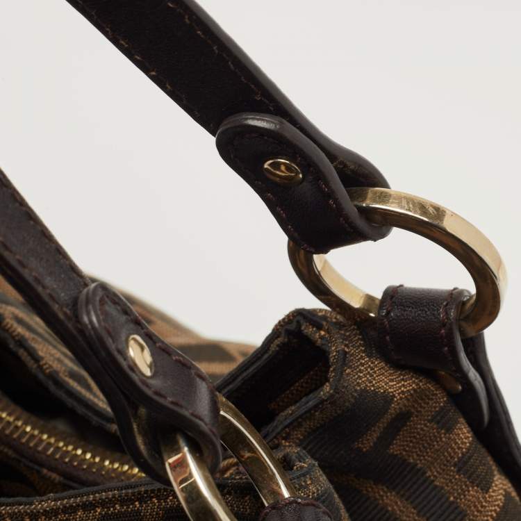 مملوكة مسبقًا Fendi Tobacco Zucca Canvas and Leather Chef Shoulder Bag