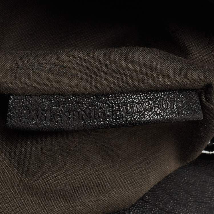 Pre Owned Fendi Black Pebbled Leather B Bag