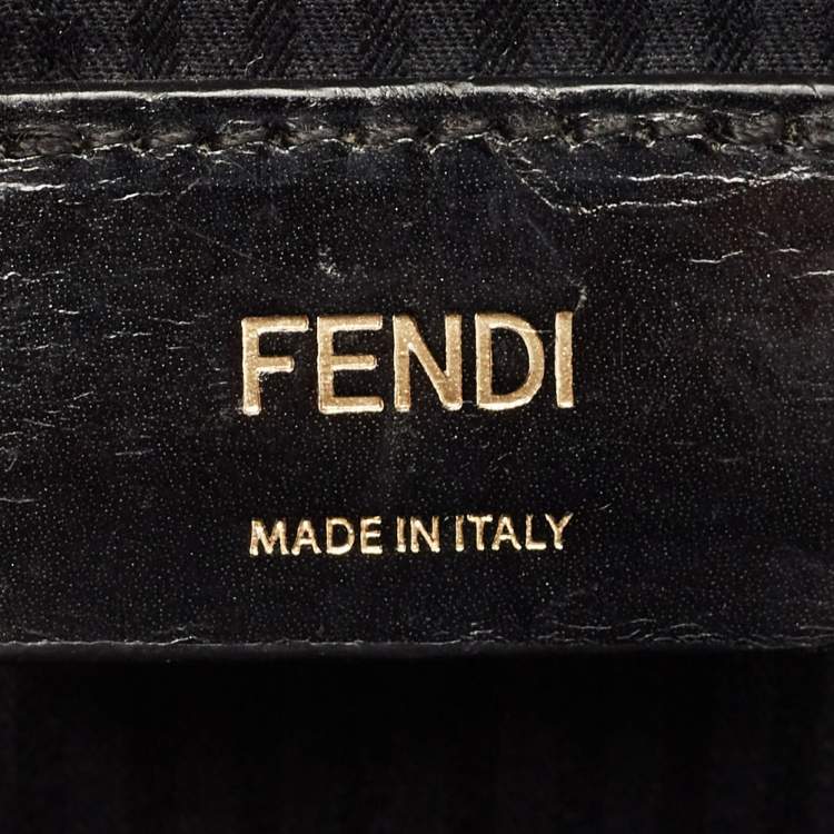مملوكة مسبقًا Fendi Black Leather Small Demi Jour Top Handle Bag
