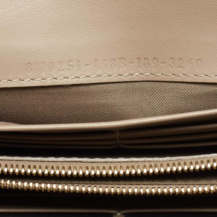Pre Owned Fendi Taupe Leather F is Fendi Continental Wallet