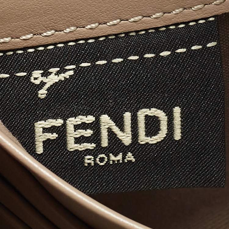 Pre Owned Fendi Taupe Leather F is Fendi Continental Wallet