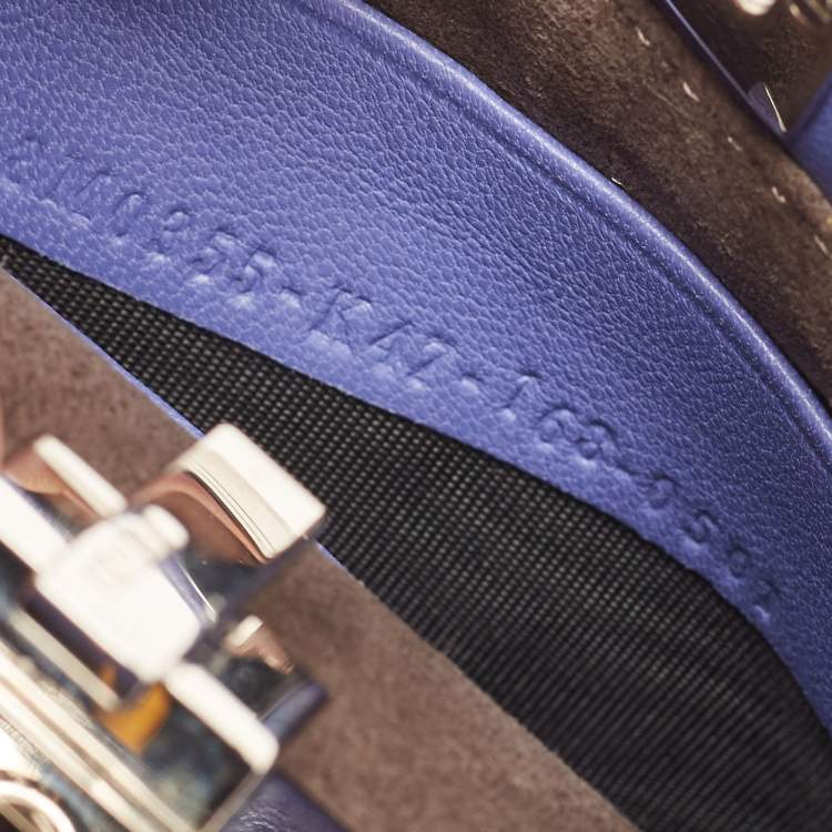Pre Owned Fendi Purple Leather Micro Peekaboo Crossbody Bag