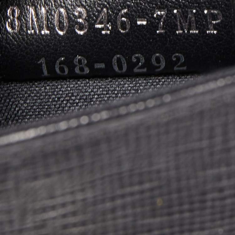 Pre Owned Fendi Black Leather Studded Karlito Wallet on Chain 