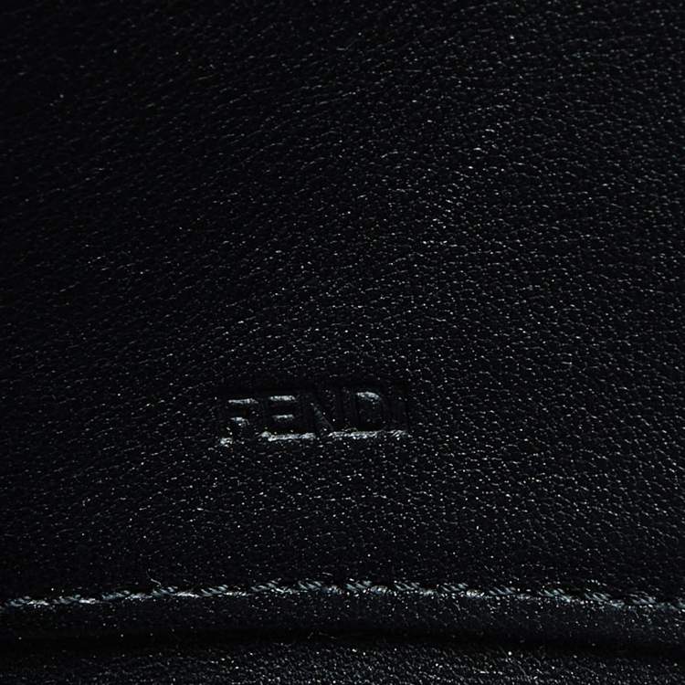 Pre Owned Fendi Black Patent Leather Fendilicious Zip Around Wallet