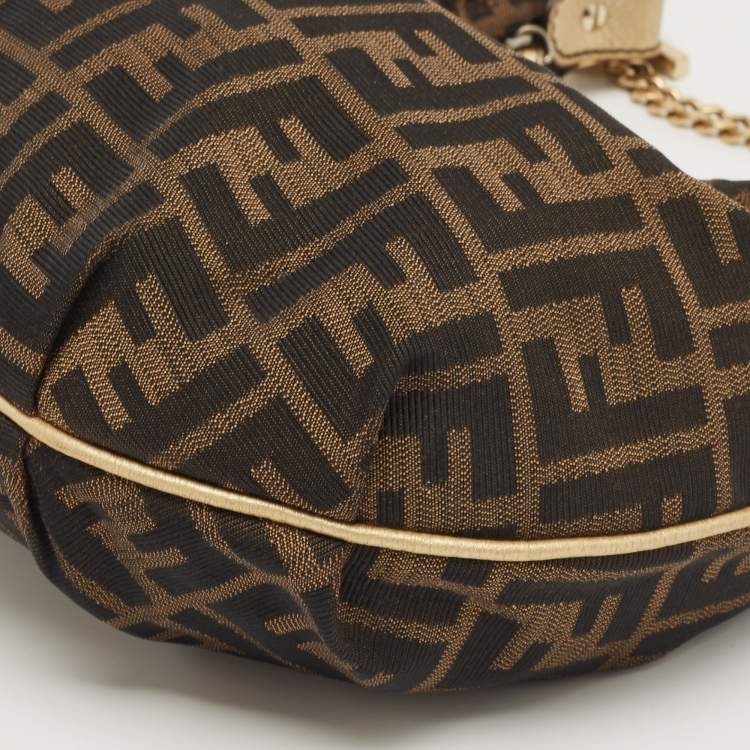 Pre Owned Fendi Tobacco Zucca Canvas Chef Hobo