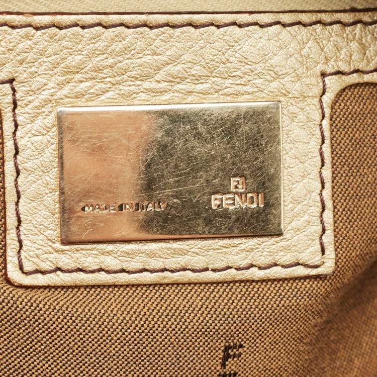 Pre Owned Fendi Tobacco Zucca Canvas Chef Hobo