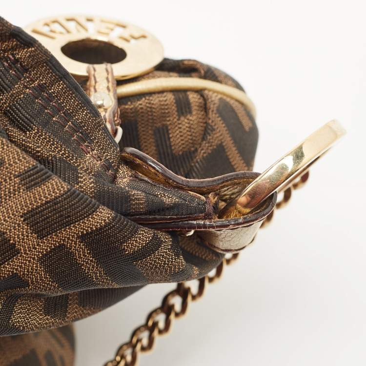 Pre Owned Fendi Tobacco Zucca Canvas Chef Hobo