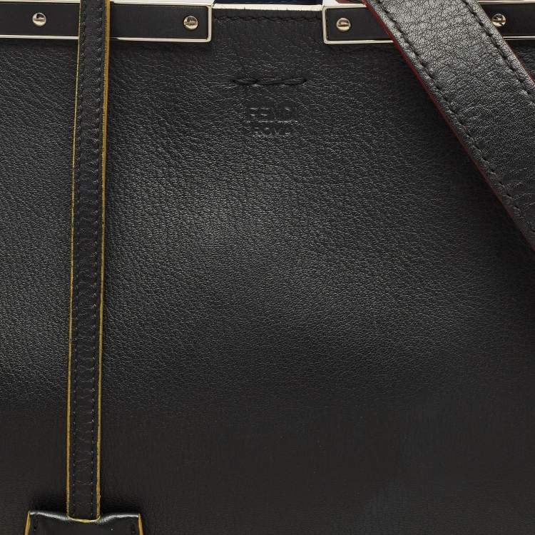 Pre Owned Fendi Black Leather Small 3Jours Tote