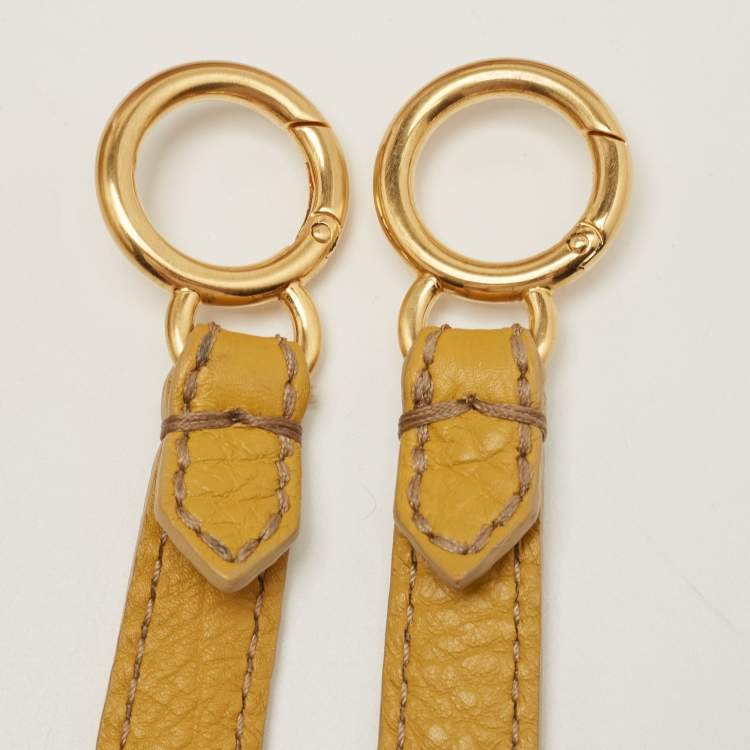 مملوكة مسبقًا Fendi Yellow Selleria Leather Large Peekaboo Top Handle Bag