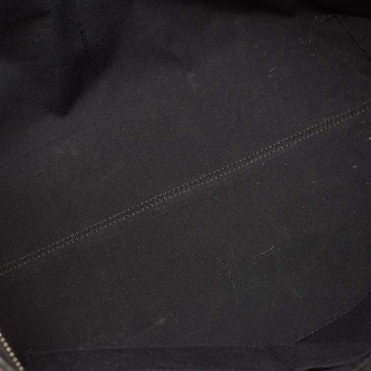 Pre Owned Fendi Black/Pink Leather Medium Monster Roll Tote