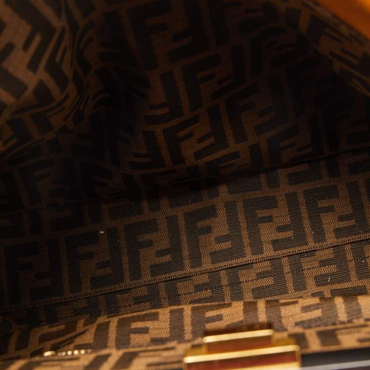 مملوكة مسبقًا Fendi Tan Leather Large Peekaboo Top Handle Bag