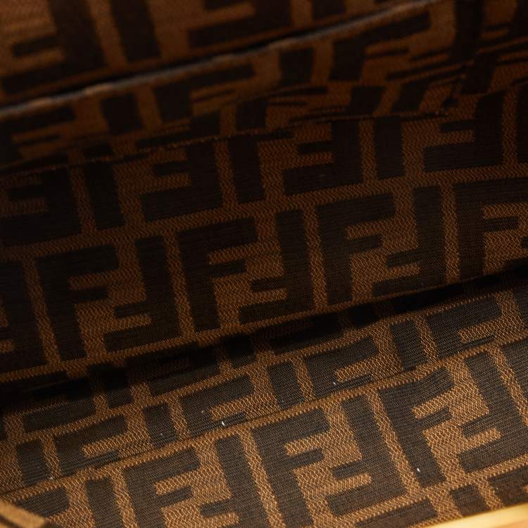 مملوكة مسبقًا Fendi Tan Leather Large Peekaboo Top Handle Bag