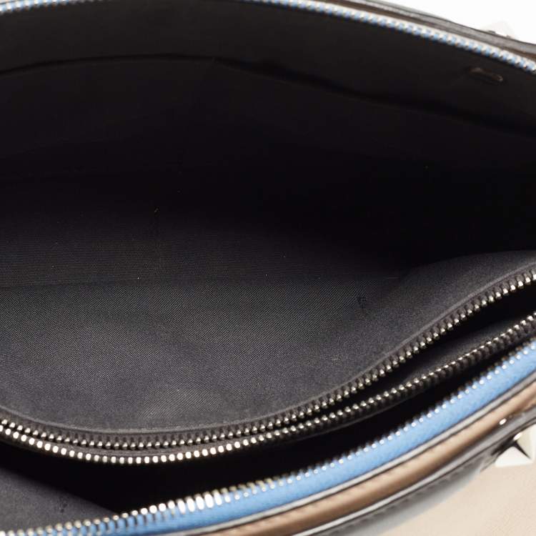 Pre Owned Fendi Tricolor Leather Small By The Way Shoulder Bag