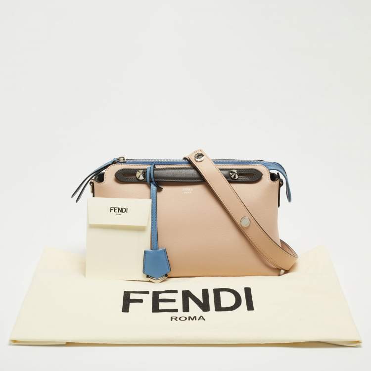 Pre Owned Fendi Tricolor Leather Small By The Way Shoulder Bag