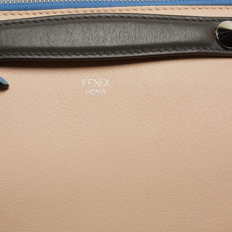 Pre Owned Fendi Tricolor Leather Small By The Way Shoulder Bag