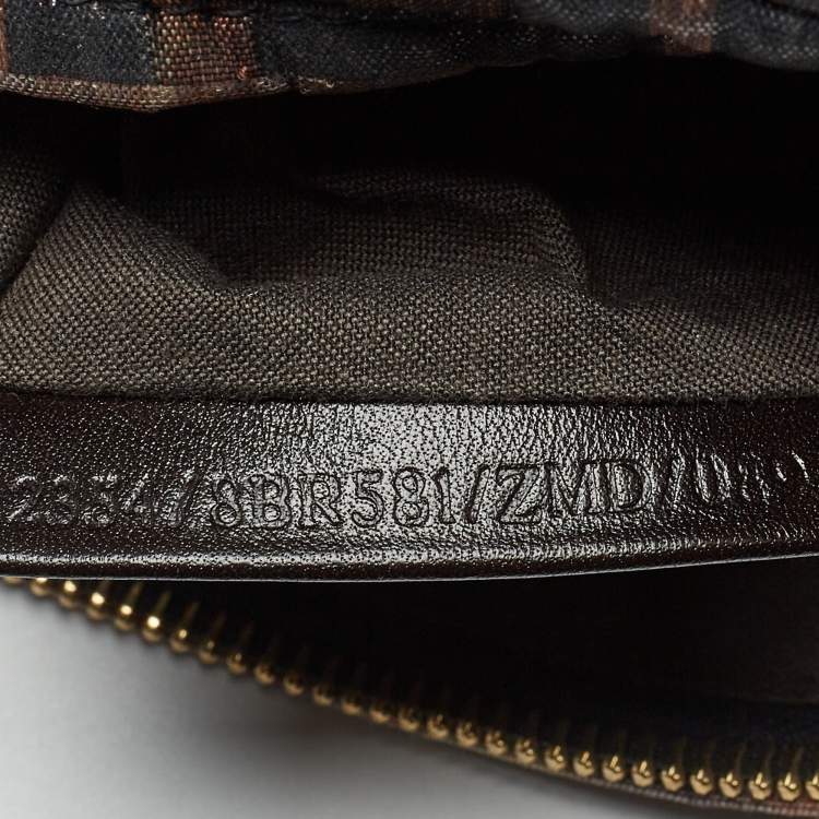 Pre Owned Fendi Multicolor Zucca Fabric and Leather Chef Chain Hobo