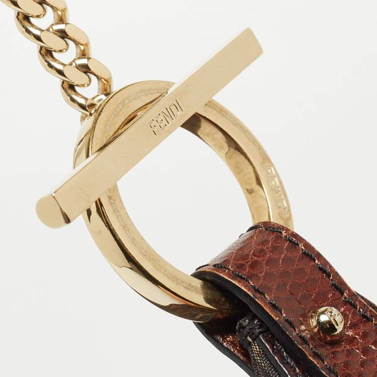 Pre Owned Fendi Multicolor Zucca Fabric and Leather Chef Chain Hobo