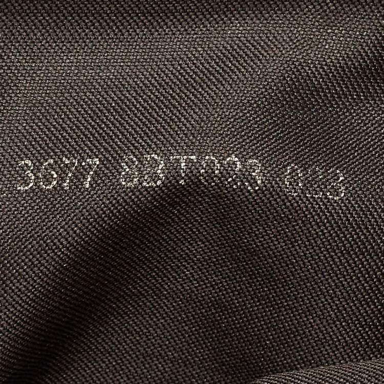 Pre Owned Fendi Dark Brown Embossed Leather Buckle Flap Shoulder Bag