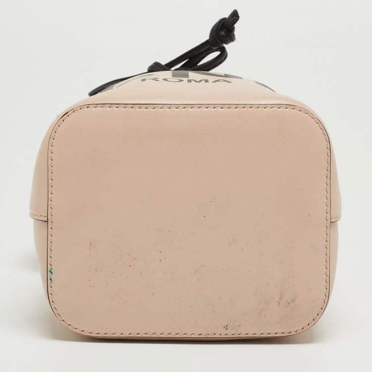 Pre Owned Fendi Pink Leather Mini Mon Tresor Bucket Bag