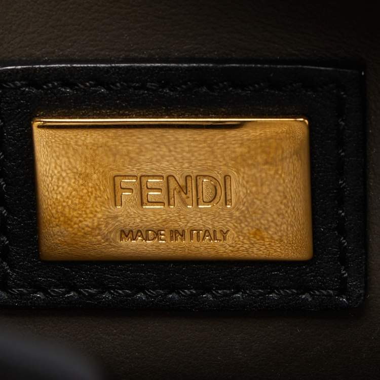 Pre Owned Fendi Black Leather Small 2Jours Tote