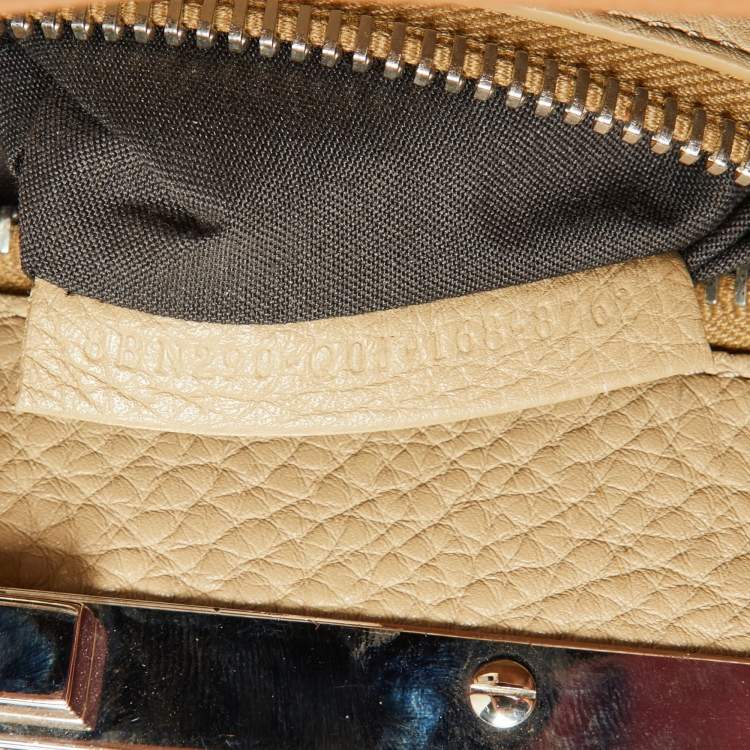 Pre Owned Fendi Brown Selleria Leather Medium Peekaboo Top Handle Bag