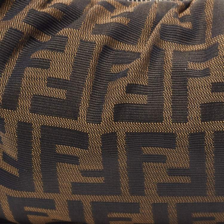 Pre Owned Fendi Black/Tobacco Zucca Canvas Shoulder Bag 