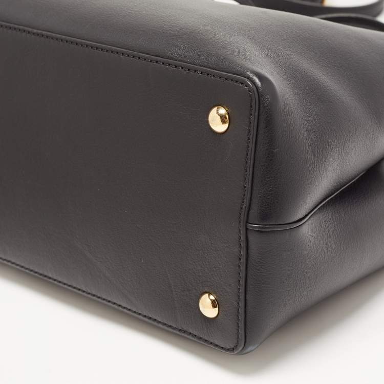 Pre Owned Fendi Black Leather Small 2Jours Tote