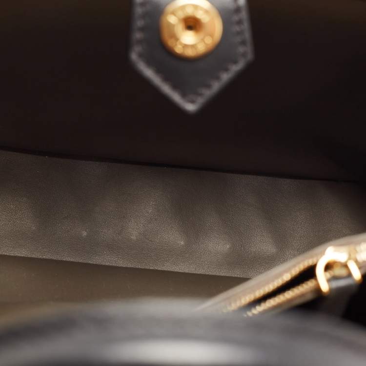 Pre Owned Fendi Black Leather Small 2Jours Tote