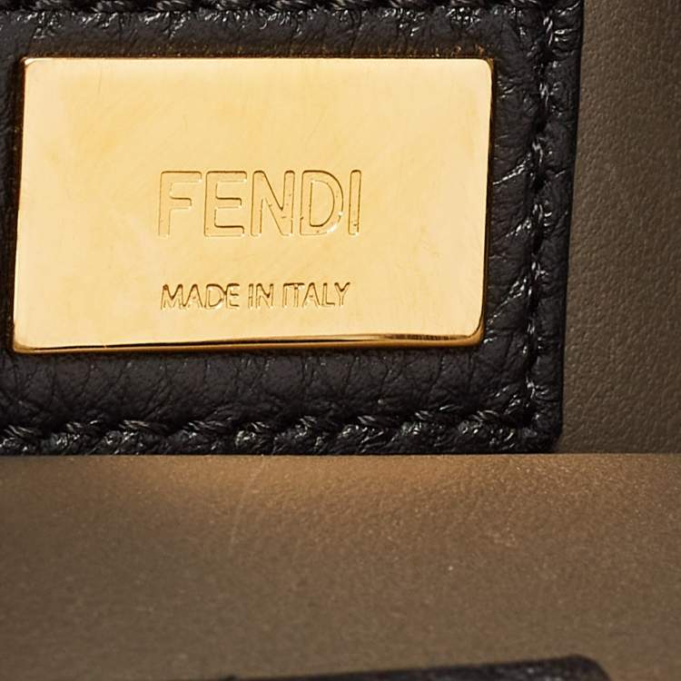 Pre Owned Fendi Black Leather Small 2Jours Tote