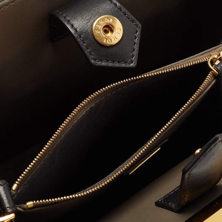 Pre Owned Fendi Black Leather Small 2Jours Tote