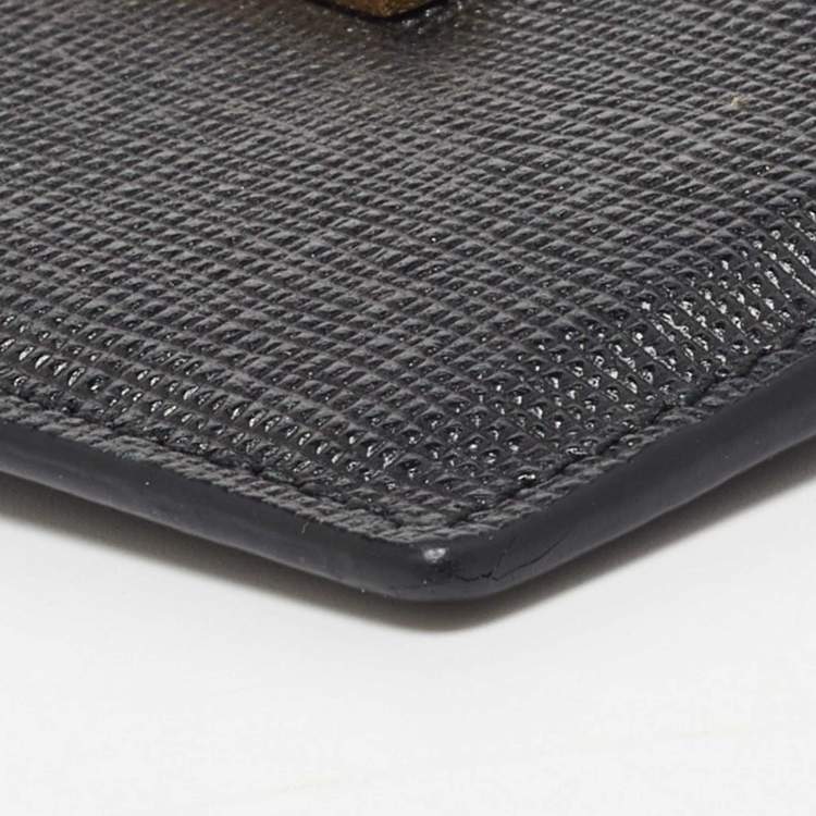 Pre Owned Fendi Black Leather Card Holder