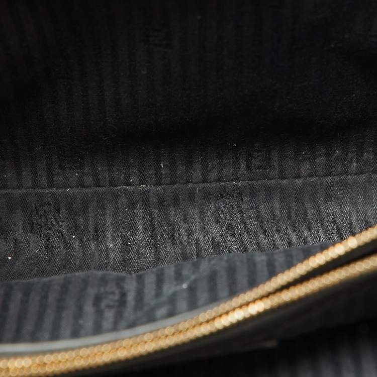 Pre Owned Fendi Black Leather Mini 2jours Tote