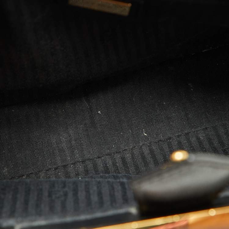Pre Owned Fendi Black Leather Mini 2jours Tote