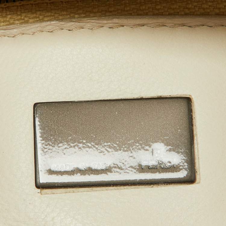 Pre Owned Fendi Off White Watersnake Leather To You Convertible Top Handle Bag