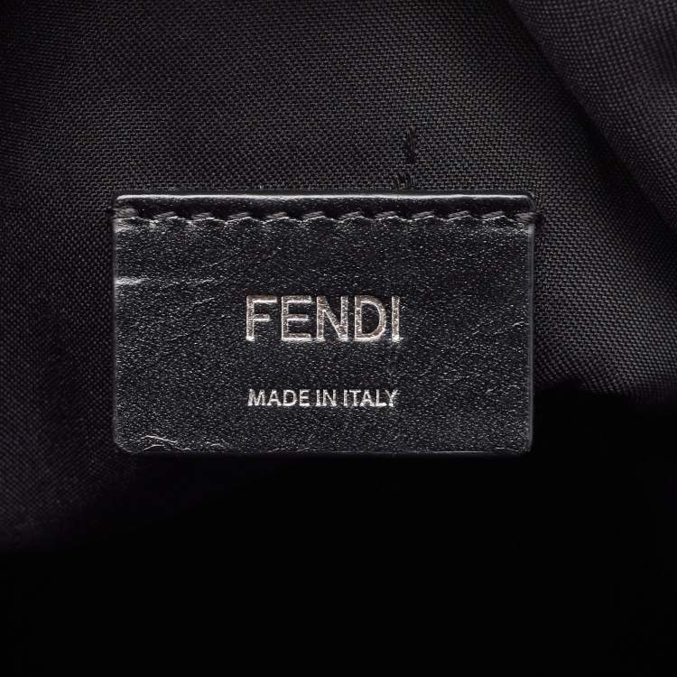 Pre Owned Fendi Black Nylon Monster Eye Shopper Tote