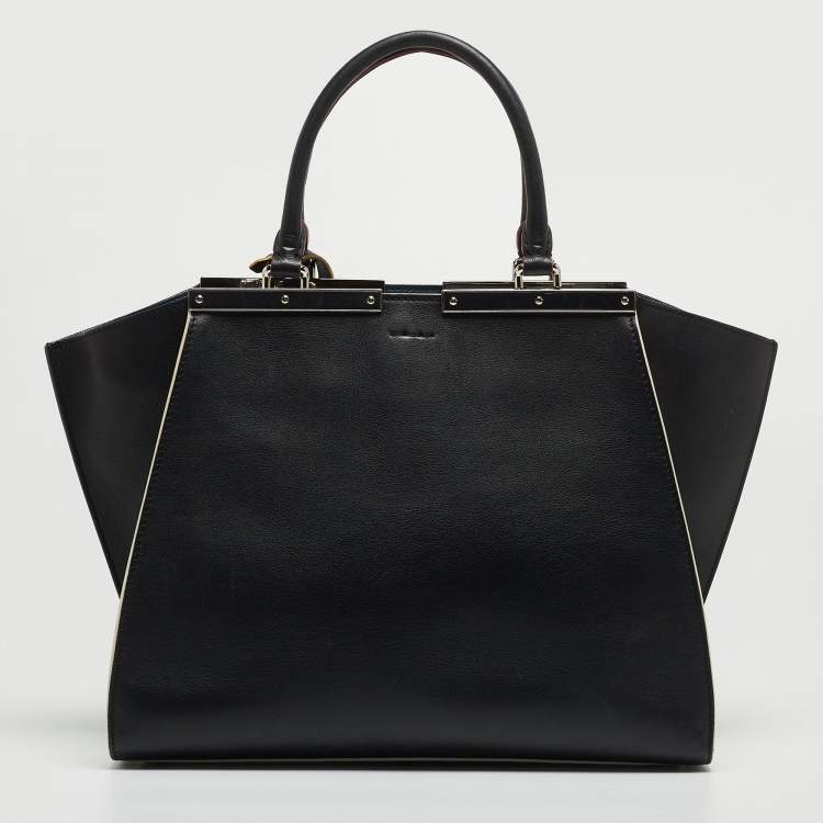 Pre Owned Fendi Black Leather Medium 3Jours Tote