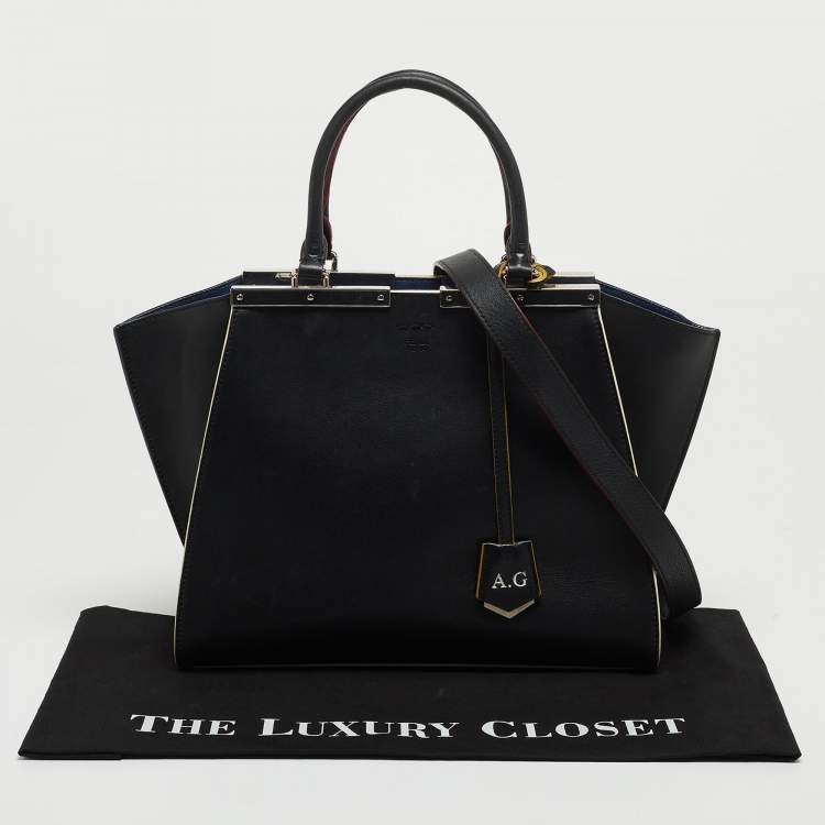 Pre Owned Fendi Black Leather Medium 3Jours Tote