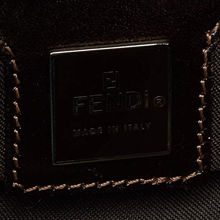مملوكة مسبقًا Fendi Tobacco Zucca Canvas and Leather Flat Bag
