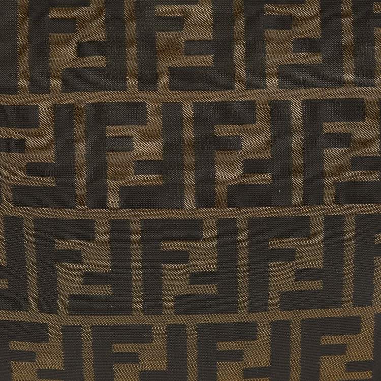 مملوكة مسبقًا Fendi Tobacco Zucca Canvas and Leather Flat Bag