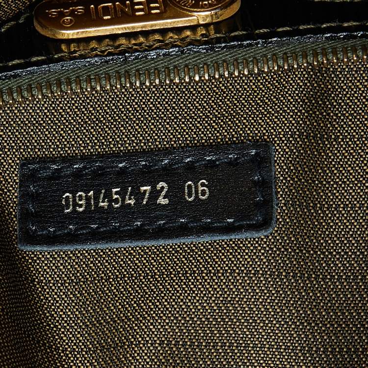 Pre Owned Fendi Tobacco Zucca Canvas and Leather Front Pocket Tote