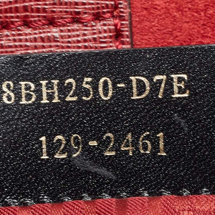 Pre Owned Fendi Red Leather Medium 2Jours Tote