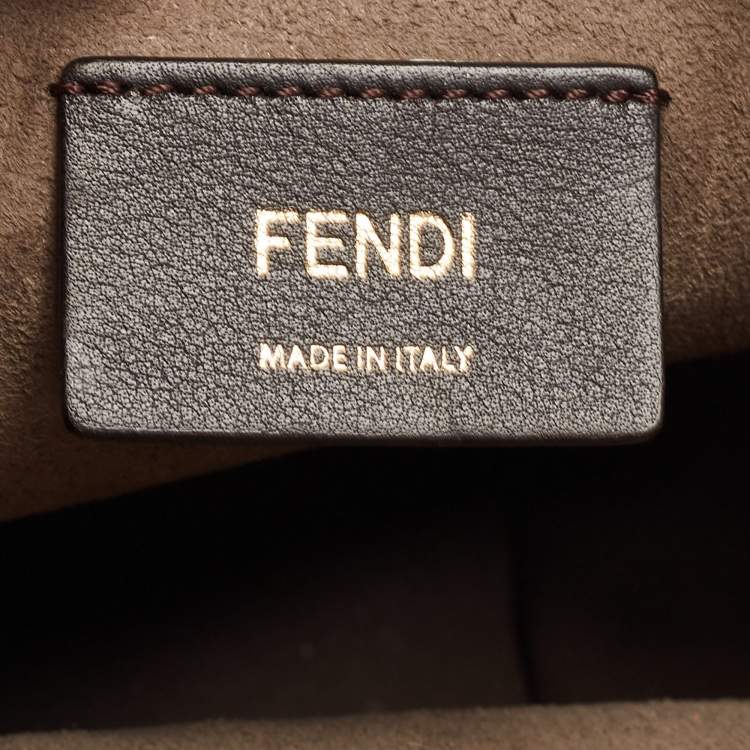 Pre Owned Fendi Black Leather Mini Mon Tresor Bucket Bag