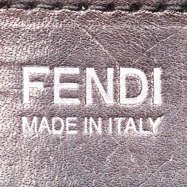 Pre Owned Fendi Black Leather Small Forever Bauletto Boston Bag