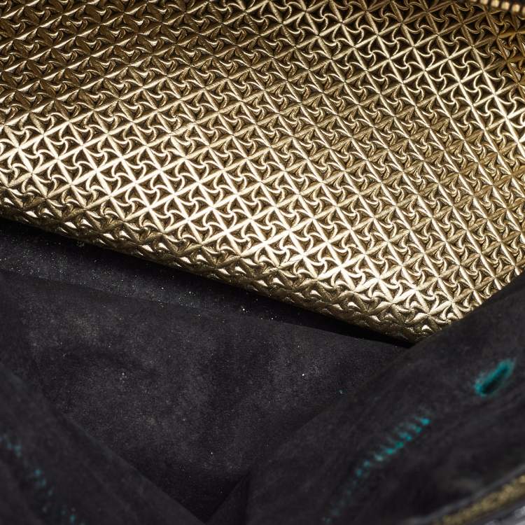 Pre Owned Fendi Black Patent Leather Large Peekaboo Top Handle Bag